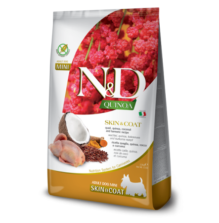 Farmina N&D Quinoa Skin & Coat Quail Grain Free Mini Adult Dog 7 кг